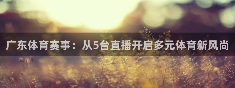 广东体育赛事：从5台直播开启多元体育新风尚